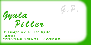 gyula piller business card